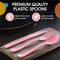 Pink Plastic Spoons 200 Pcs Pink Spoons Disposable Utensils Heavy Duty Plastic Cutlery Set Disposable Cutlery Sets Flatware Sets Silverware Set Party Supplies & Party Tableware Exquisite